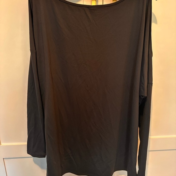 HALARA Black Cold Shoulder Blouse - Picture 3 of 4